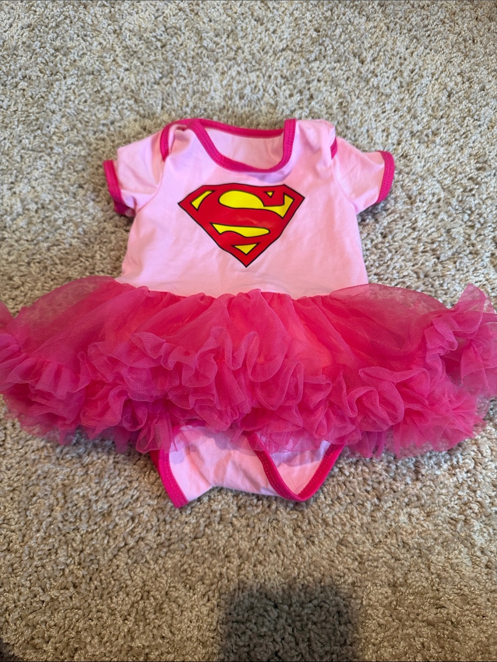 Supergirl Pink Tutu Onesie Costume